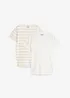 Lot de 2 T-shirts 100% coton, bonprix