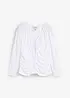 T-shirt manches longues à détails froncés, bonprix