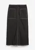 Jupe midi en jean, taille normale, bonprix