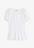 Top blouse froncé, bonprix