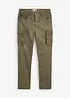 Stretch-Cargohose in gewaschener Optik, Straight, bonprix