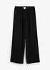 Pantalon palazzo en crêpe texturé, bonprix