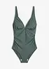 Maillot 1 pièce sculptant à encolure V, maintien léger, bonprix