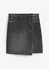 Jupe en jean style portefeuille, bonprix
