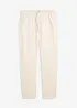 Pantalon chino avec lin, Regular, droit, bonprix