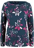 T-shirt manches longues à imprimé floral, bonprix