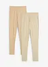 Lot de 2 leggings 100% coton, bonprix