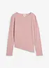 Langarmshirt aus Rippe mit Schlitz, bonprix