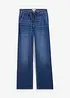 Jean droit taille haute élastiquée, loose, bonprix