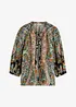 Blouse imprimée en satin fluide, bonprix