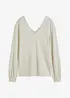 T-shirt polaire douillet revêtu de perles, bonprix