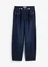 Jean balloon taille mi-haute, avec boutons, toile ultra-douce, bonprix