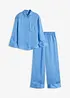 Pyjama oversize tissé en satin, bonprix