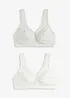 Lot de 2 soutiens-gorge coton minimiseurs sans armatures, bonprix