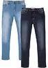 Lot de 2 jeans extensibles Regular légers, droits, bonprix