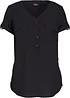 Bluse mit V-Ausschnitt, kurzarm, bonprix
