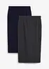 Lot de 2 jupes crayon en jersey, bonprix