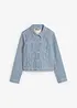 Veste en jean rayée, raccourcie, bonprix