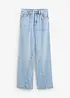 Jean large taille haute, peu extensible, bonprix