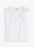 T-shirt en coton extensible avec détail twisté, bonprix
