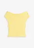 T-shirt col Bardot, 100% coton, bonprix