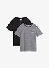 Kurzarm-Henleyshirt (2er Pack) aus reiner Bio-Baumwolle, bonprix
