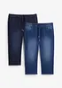 Leichte Regular Fit Schlupf-3/4-Stretch-Jeans, Straight (2er Pack), bonprix