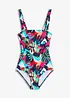 Maillot 1 pièce bandeau à bretelles amovibles, bonprix