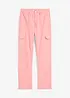 Pantalon cargo large en twill, taille mi-haute, bonprix