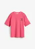 T-shirt rayé avec broderie, bonprix
