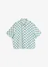 Blouse manches courtes à carreaux, bonprix