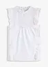 Top en jersey avec broderies anglaises, bonprix
