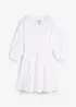 Robe courte patineuse avec ceinture à nouer et manches 3/4 amples, bonprix