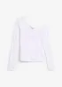 T-shirt à épaule dégagée aspect dévoré, bonprix