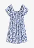 Robe courte à fronces en viscose texturée, bonprix