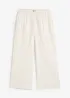 Pantalon palazzo en seersucker, longueur 7/8, bonprix