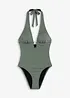 Maillot 1 pièce dos nu avec fil brillant, bonprix