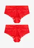 (2er Pack) Panty aus zarter Spitze, bonprix