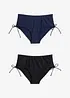 Lot de 2 bas de bikini sculptants, maintien léger, bonprix