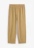 Pantalon 7/8 taille élastiquée en lin mélangé, bonprix