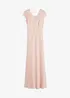Chiffonkleid mit Spitze und Binde-Detail, bonprix