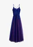 Robe longue en tulle délicat avec dentelle, bonprix