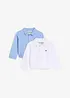 Lot de 2 polos bébé en maille piquée, manches longues, bonprix