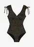 Maillot 1 pièce sculptant brillant, maintien léger, bonprix