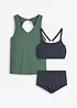 Tankini (3-tlg.Set) mit Bandeau-Bikinioberteil, bonprix
