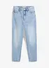 Jean mom taille haute, raccourci, peu extensible, bonprix