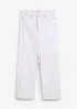 Wide-Leg-Jeans, Mid Waist, Gürtel, bonprix