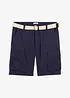 Bermuda cargo avec lin et ceinture, Regular, bonprix
