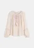 Blouse oversize à broderies, bonprix
