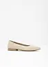 Ballerines en cuir, bonprix